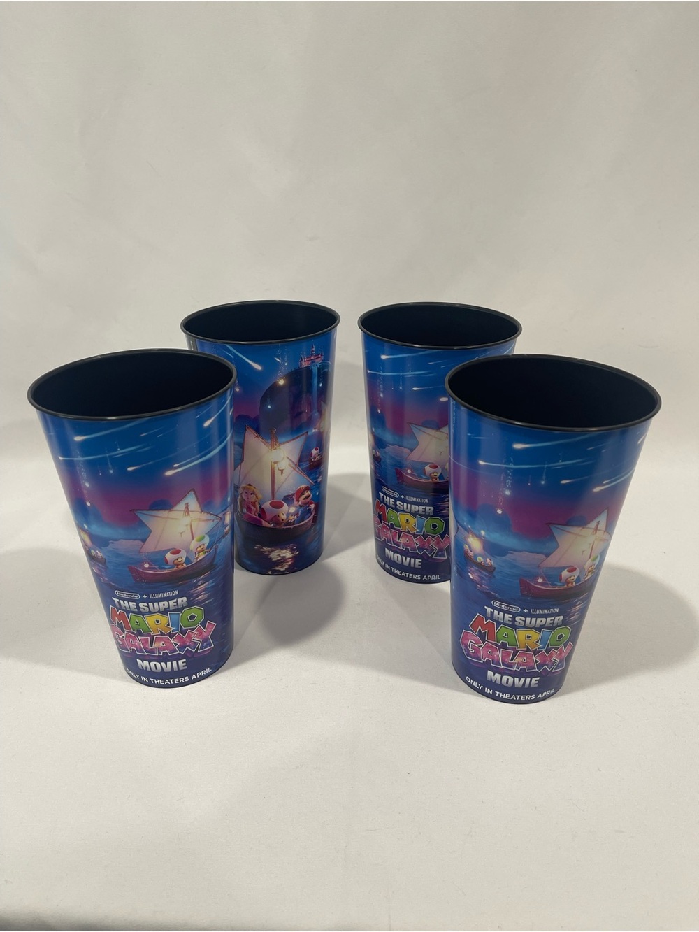 The Super Mario Bros.Galaxy Movie Blue Promo Cups (Set of 4)